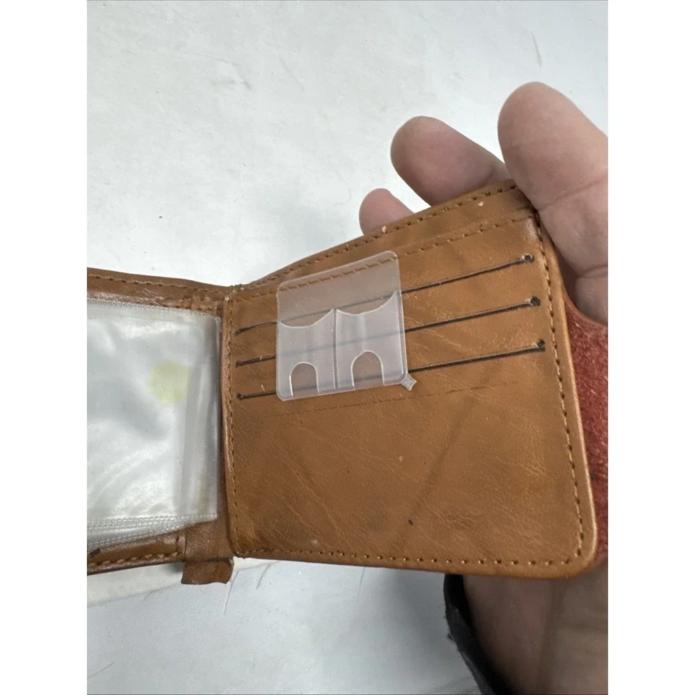 Giorgio‎ Armani Leather Card Holder Wallet In Brown